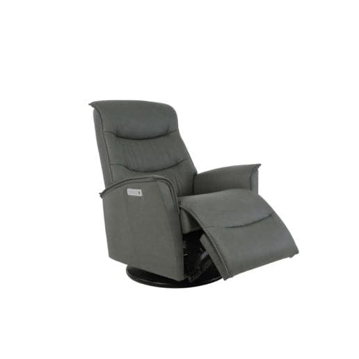 Dallas Large Power (3 Motor) Swing Relaxer-Fjords-FJORDS-575116P-201-Lounge ChairsSoft Line Leather 201 Black-1-France and Son