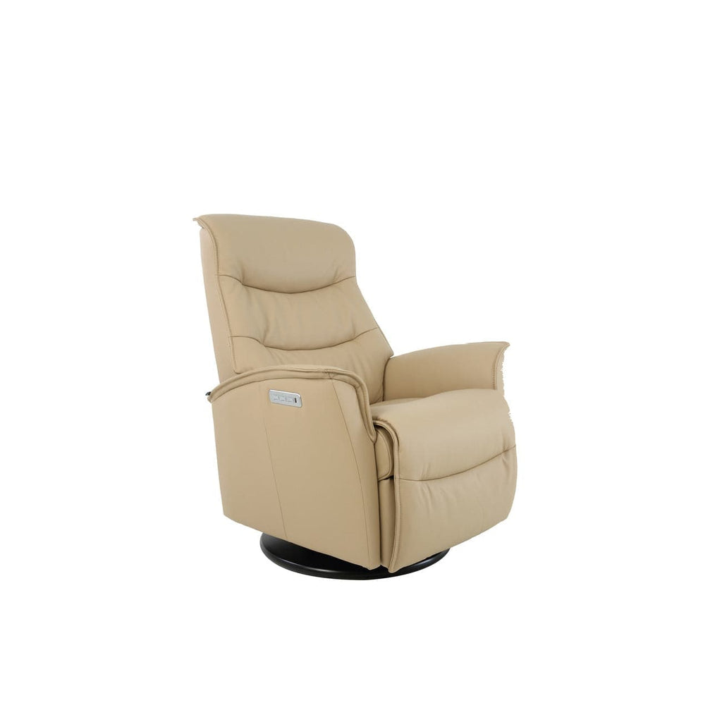 Dallas Large Power (3 Motor) Swing Relaxer-Fjords-FJORDS-575116P-201-Lounge ChairsSoft Line Leather 201 Black-1-France and Son