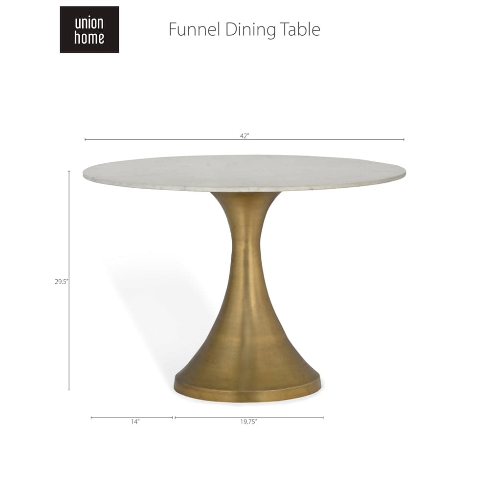 Funnel Dining Table – White-Union Home Furniture-UNION-DIN00136-Dining Tables-1-France and Son