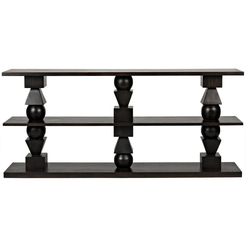 Lyra Console - Ebony Walnut-Noir-NOIR-GCON346EB-Console Tables-1-France and Son