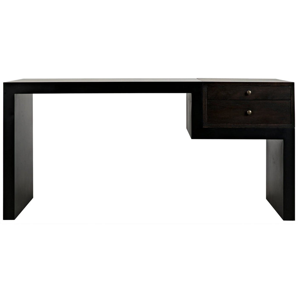 Alvaro Desk - Black Steel With Ebony Walnut-Noir-NOIR-GDES179MTB-Desks-1-France and Son