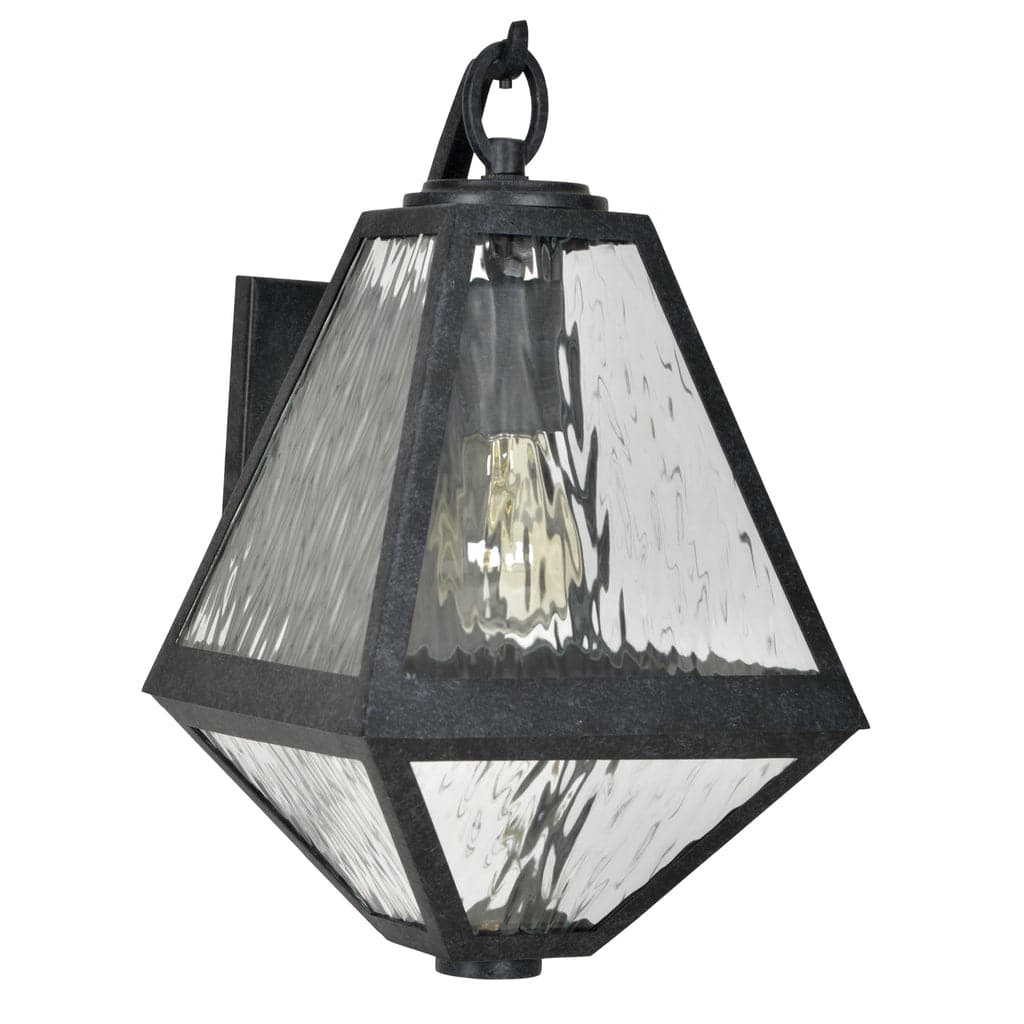 Brian Patrick Flynn Glacier 1 Light Black Charcoal Outdoor Wall Mount-Crystorama Lighting Company-CRYSTO-GLA-9701-WT-BC-Outdoor Wall Sconces-1-France and Son