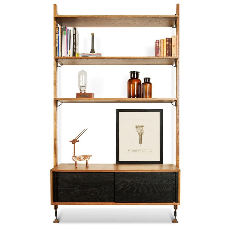 Theo Modular Wall Unit with Drawer by District Eight-Nuevo-NUEVO-HGDA573-Bookcases & CabinetsBlack-1-France and Son