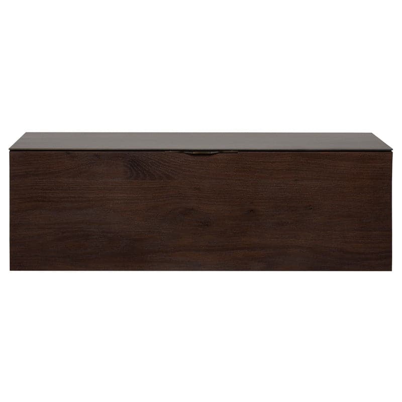 Drift Floating Drop-Down Cabinet-Nuevo-NUEVO-HGDA829-Sideboards & Credenzassmoked oak & antique brass accent-1-France and Son