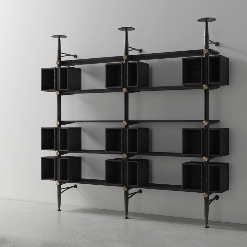 Inumbra Modular Shelving System-Nuevo-NUEVO-HGDA932-Bookcases & CabinetsShelving Unit: Ebonized-1-France and Son