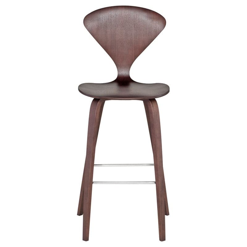 Satine Bar Stool-Nuevo-NUEVO-HGEM354-Bar StoolsWalnut & Silver footrest-1-France and Son