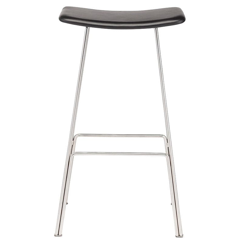 Kirsten Counter Stool-Nuevo-NUEVO-HGEM729-Bar Stoolspolished stainless frame-Walnut-1-France and Son