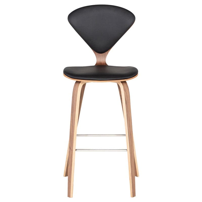 Satine Bar Stool-Nuevo-NUEVO-HGEM354-Bar StoolsWalnut & Silver footrest-1-France and Son