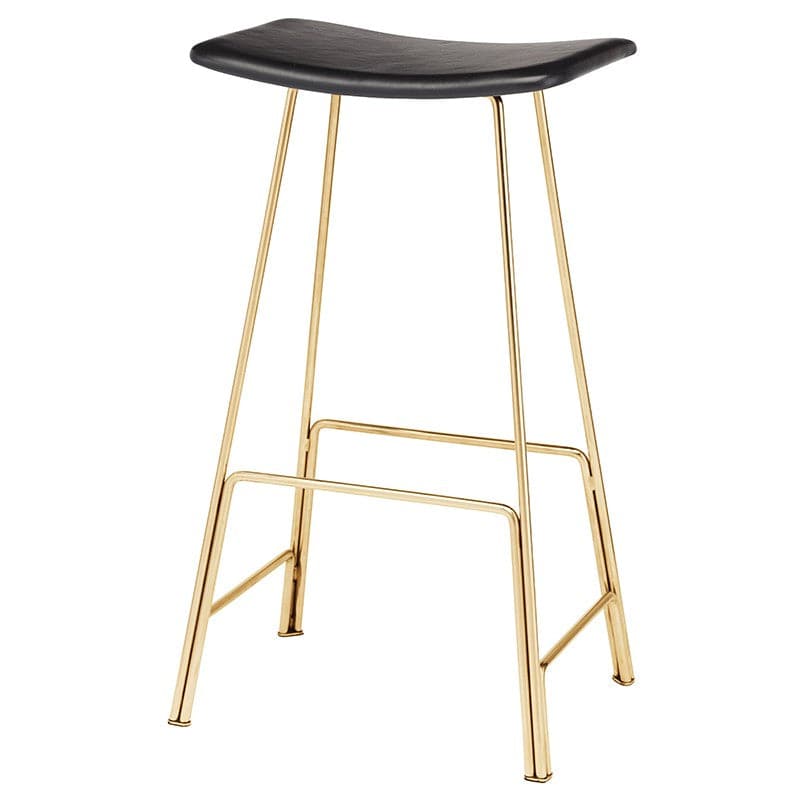 Kirsten Counter Stool-Nuevo-NUEVO-HGEM729-Bar Stoolspolished stainless frame-Walnut-1-France and Son