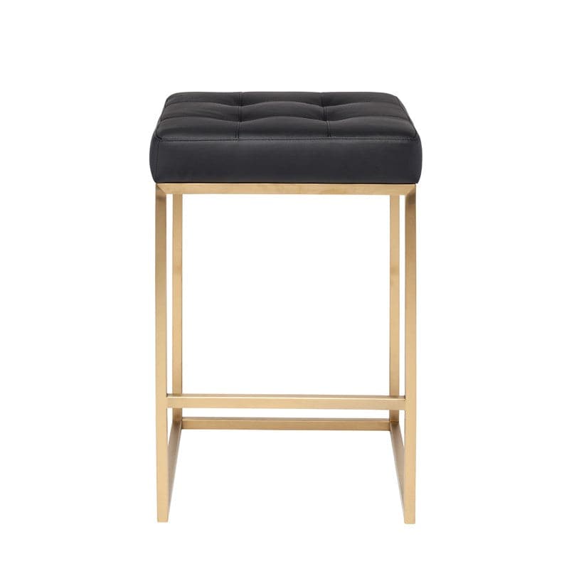 Chi Counter Stool-Nuevo-NUEVO-HGSX513-Bar StoolsPeacock Blue velour & brushed stainless frame-8-France and Son