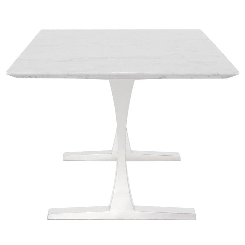 Toulouse Dining Table-Nuevo-NUEVO-HGNA482-Dining TablesSmall-Gold Legs-White-1-France and Son