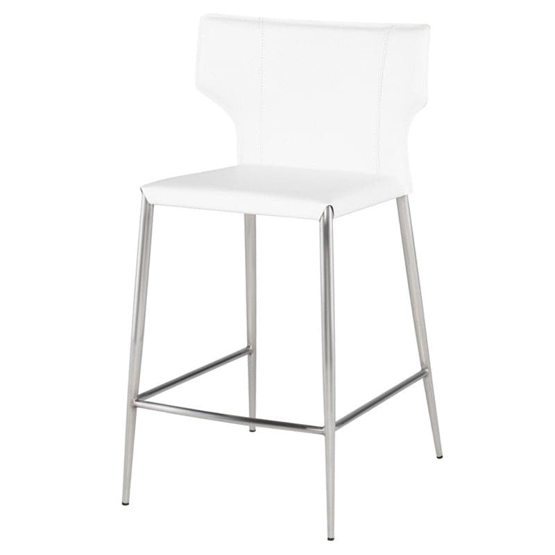 Wayne Counter Stool-Nuevo-NUEVO-HGND155-Bar StoolsBlack leather legs-Black-1-France and Son