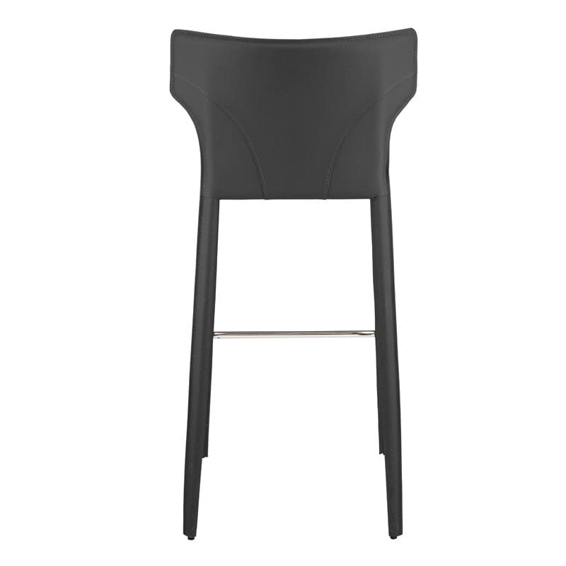 Wayne Counter Stool-Nuevo-NUEVO-HGND155-Bar StoolsBlack leather legs-Black-1-France and Son