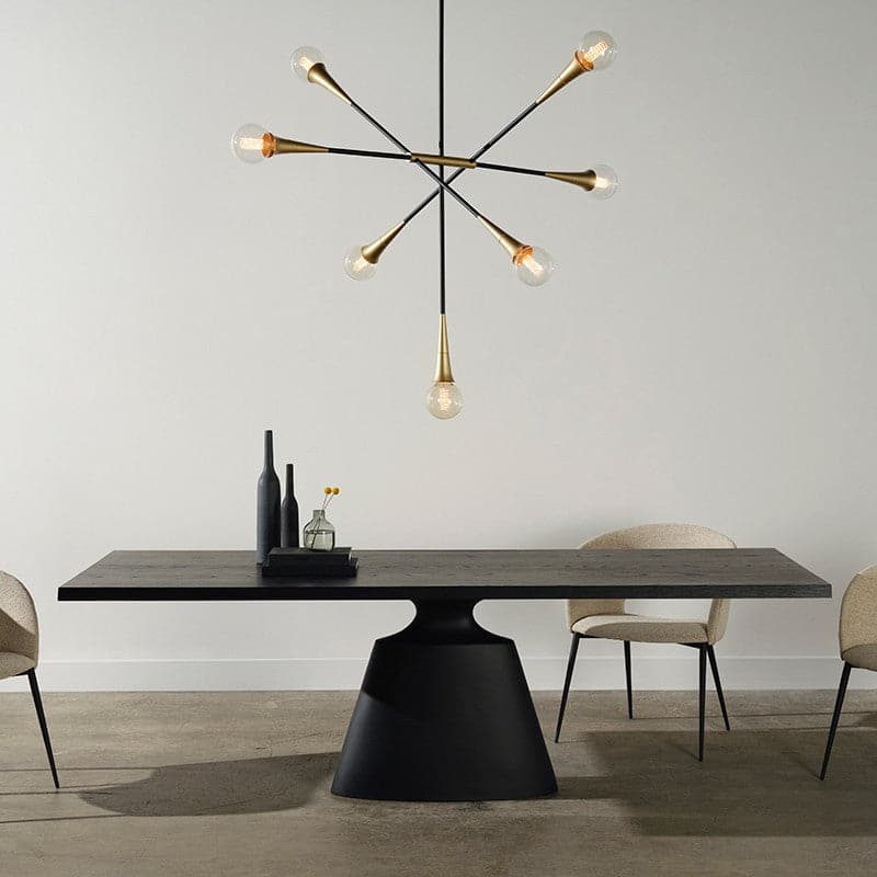 Taji Dining Table - Rectangle-Nuevo-NUEVO-HGNE236-Dining TablesLarge-Onyx on Top-Black-1-France and Son