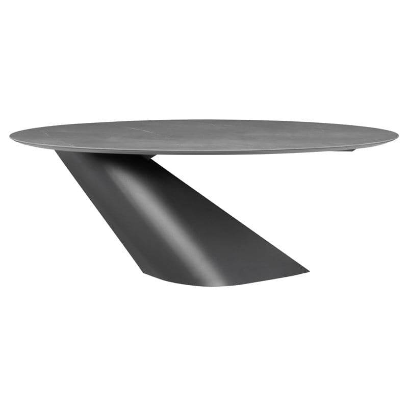 Oblo Dining Table-Nuevo-NUEVO-HGNE278-Dining TablesBlack ceramic & black base-Small-1-France and Son