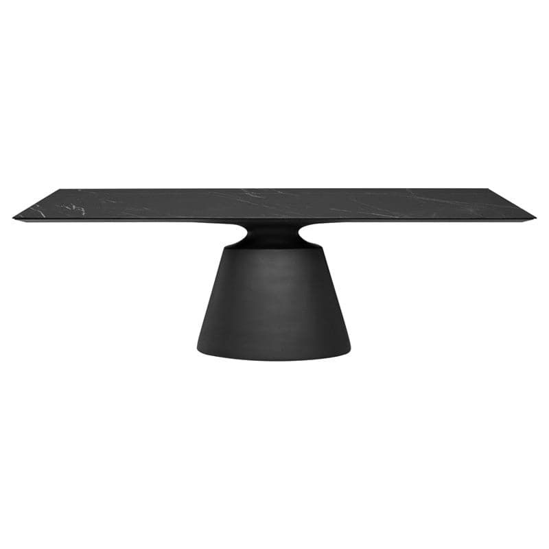 Taji Dining Table - Rectangle-Nuevo-NUEVO-HGNE236-Dining TablesLarge-Onyx on Top-Black-1-France and Son