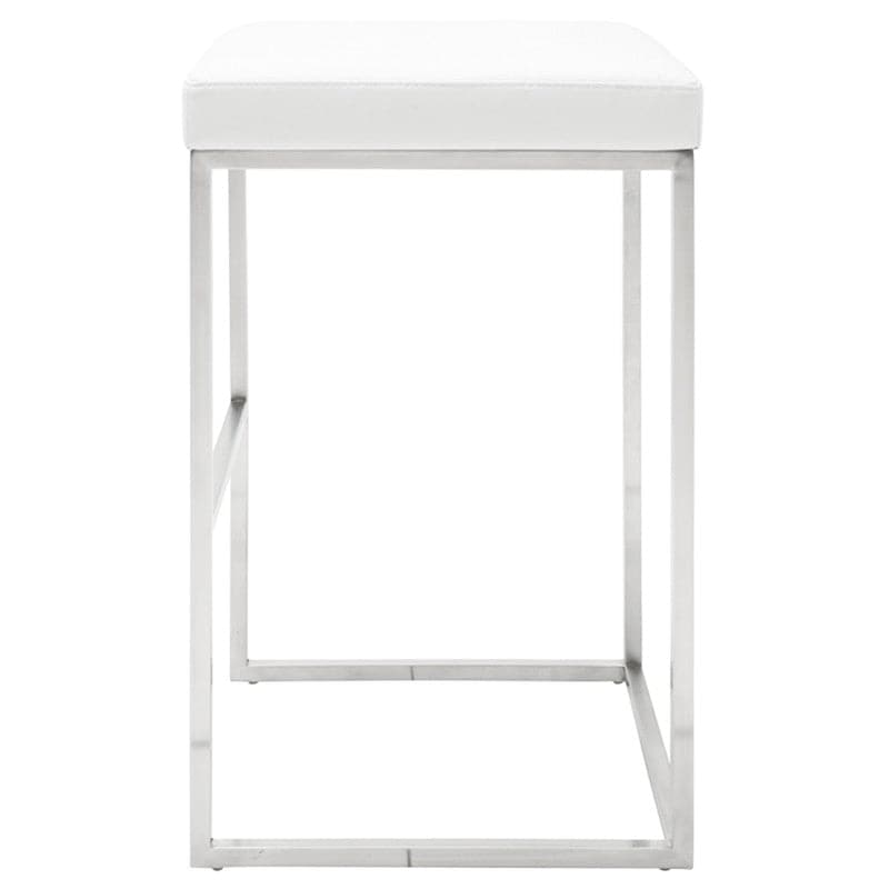 Chi Bar Stool-Nuevo-NUEVO-HGSX524-Bar StoolsTarnished Silver velour & brushed stainless frame-2-France and Son