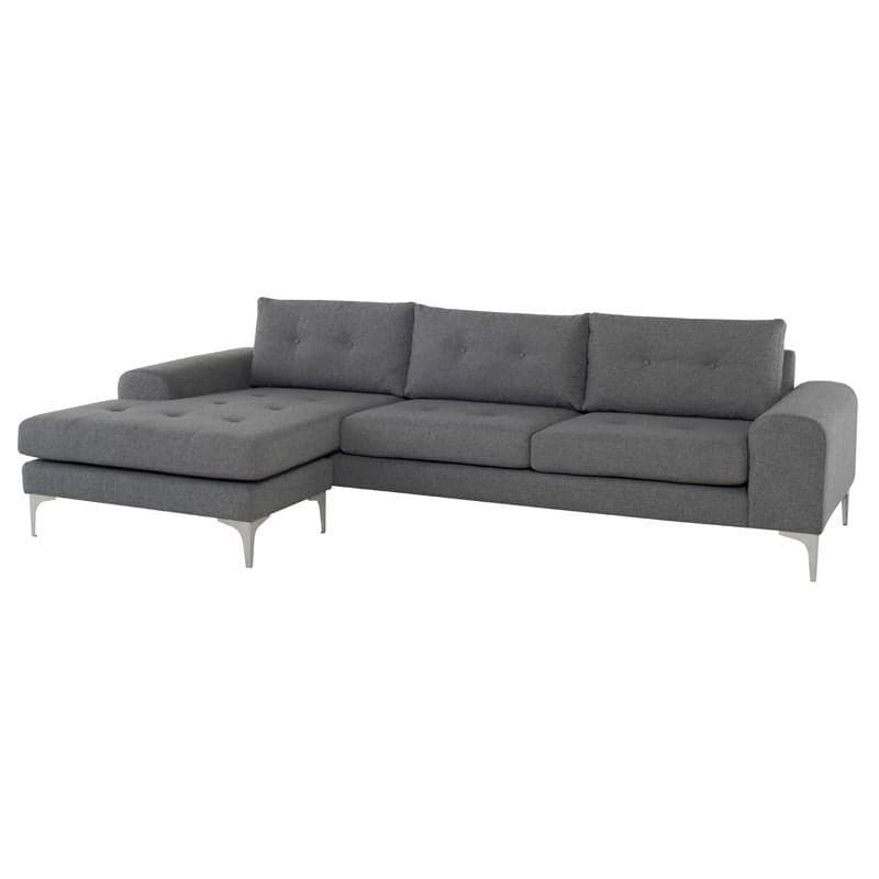 Colyn Sectional-Nuevo-NUEVO-HGSC275-SectionalsGreen Velour-Brushed Steel-1-France and Son