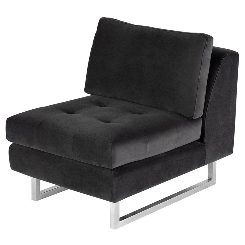 Janis Sofa Extension-Nuevo-NUEVO-HGSC544-SofasLarge-Dark Grey Tweed-Black-1-France and Son