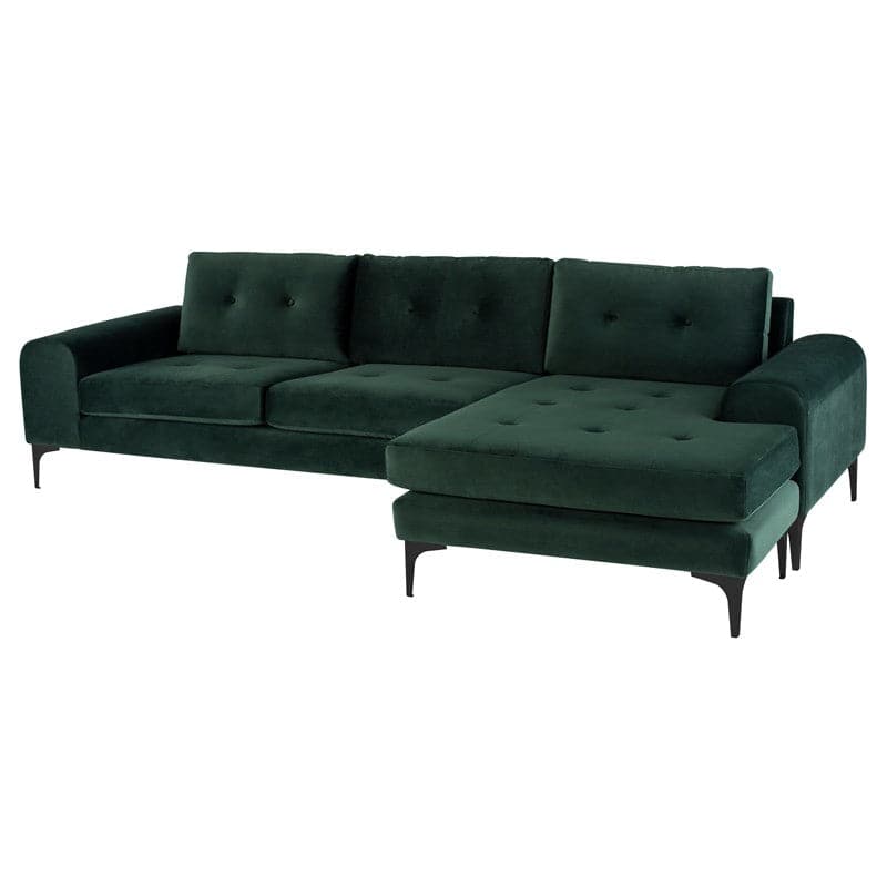 Colyn Sectional-Nuevo-NUEVO-HGSC275-SectionalsGreen Velour-Brushed Steel-1-France and Son