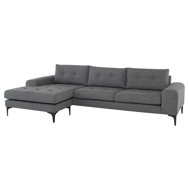 Colyn Sectional-Nuevo-NUEVO-HGSC275-SectionalsGreen Velour-Brushed Steel-1-France and Son