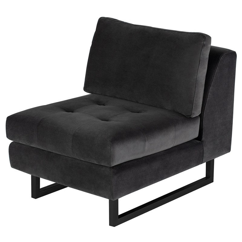 Janis Sofa Extension-Nuevo-NUEVO-HGSC544-SofasLarge-Dark Grey Tweed-Black-1-France and Son