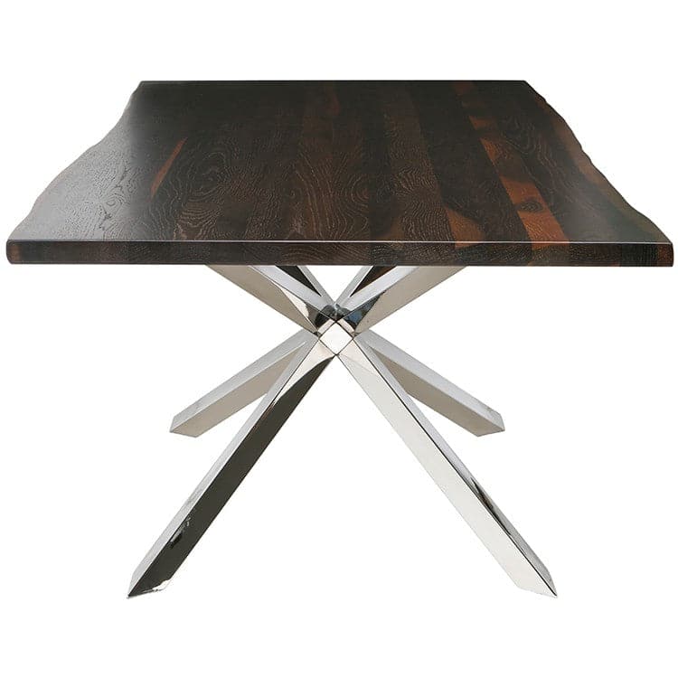 Couture Dining Table-Nuevo-NUEVO-HGSX194-Dining Tablesseared oak-matte black base-Small-1-France and Son