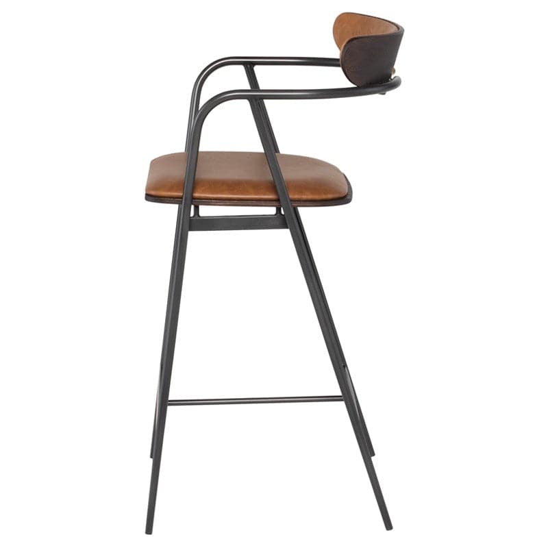 Gianni Counter Stool-Nuevo-NUEVO-HGSR797-Bar StoolsBlack-Leather-1-France and Son