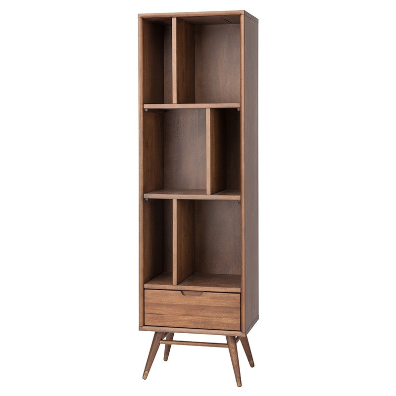 Small Baas Bookcase Shelving-Nuevo-NUEVO-HGST118-Bookcases & CabinetsWalnut Stained Poplar-1-France and Son