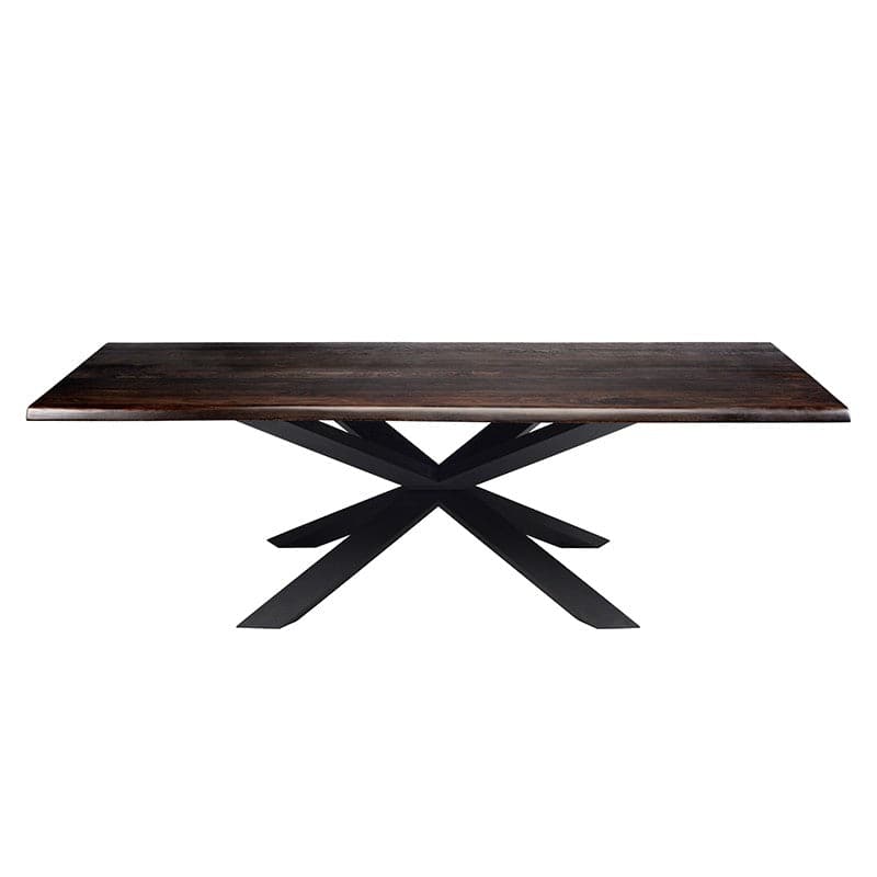 Couture Dining Table-Nuevo-NUEVO-HGSX194-Dining Tablesseared oak-matte black base-Small-1-France and Son