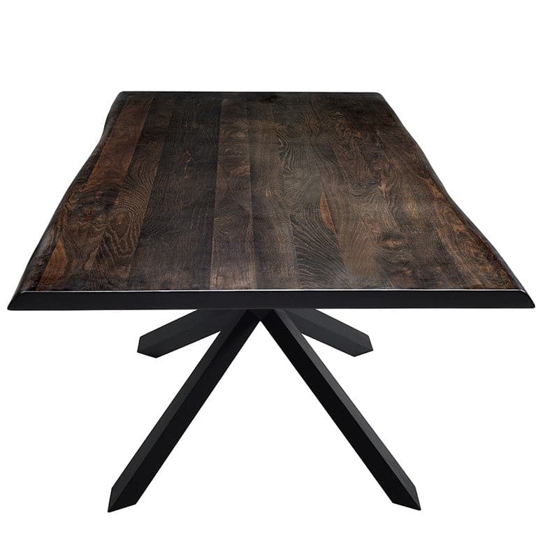 Couture Dining Table-Nuevo-NUEVO-HGSX194-Dining Tablesseared oak-matte black base-Small-1-France and Son