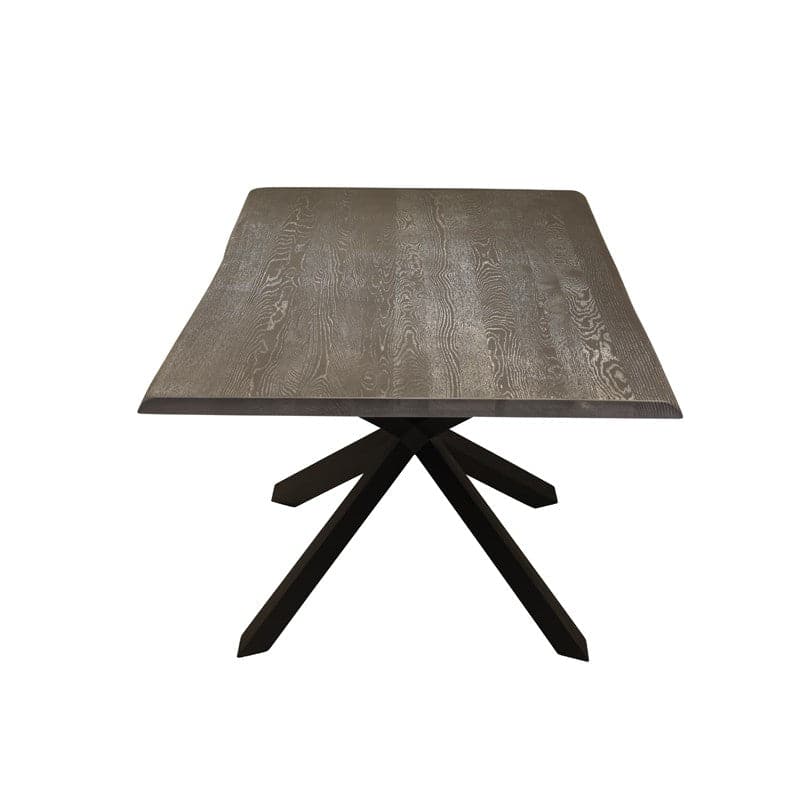 Couture Dining Table-Nuevo-NUEVO-HGSX194-Dining Tablesseared oak-matte black base-Small-1-France and Son