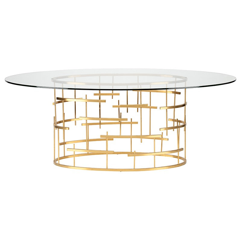 Tiffany Dining Table-Nuevo-NUEVO-HGSX220-Dining TablesOval-Gold-1-France and Son