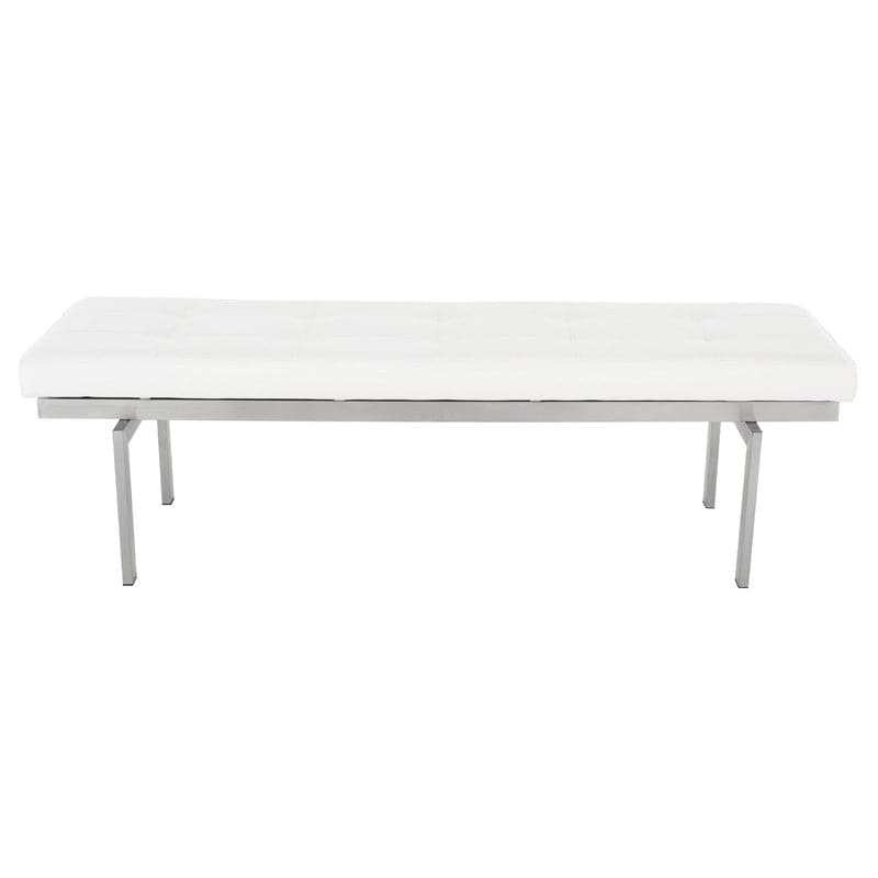 Louve Bench-Nuevo-NUEVO-HGTB130-BenchesSmall-brushed stainless base-black-1-France and Son