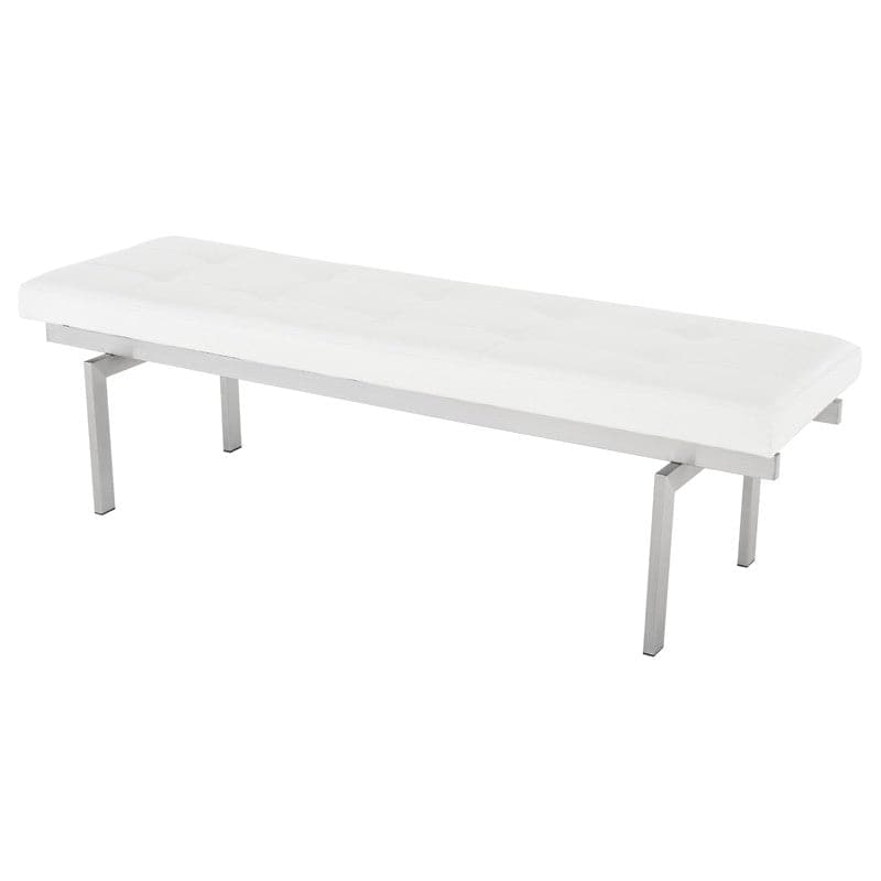 Louve Bench-Nuevo-NUEVO-HGTB130-BenchesSmall-brushed stainless base-black-1-France and Son