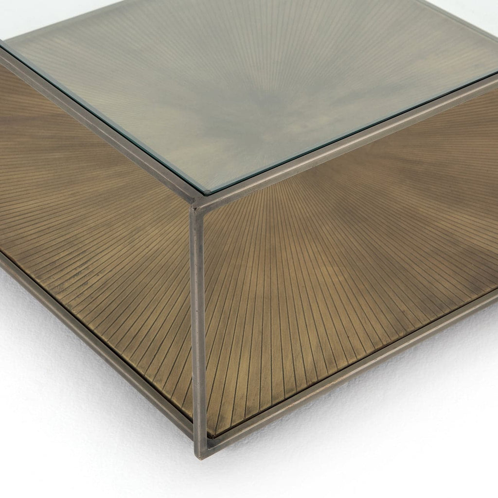 Abel Sunburst Square Coffee Table-Four Hands-FH-IELE-140-Coffee Tables-1-France and Son