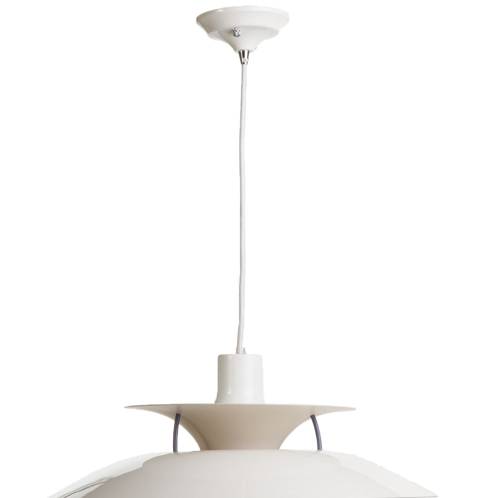 Mid-Century Modern Henningsen 5 Pendant Lamp - White