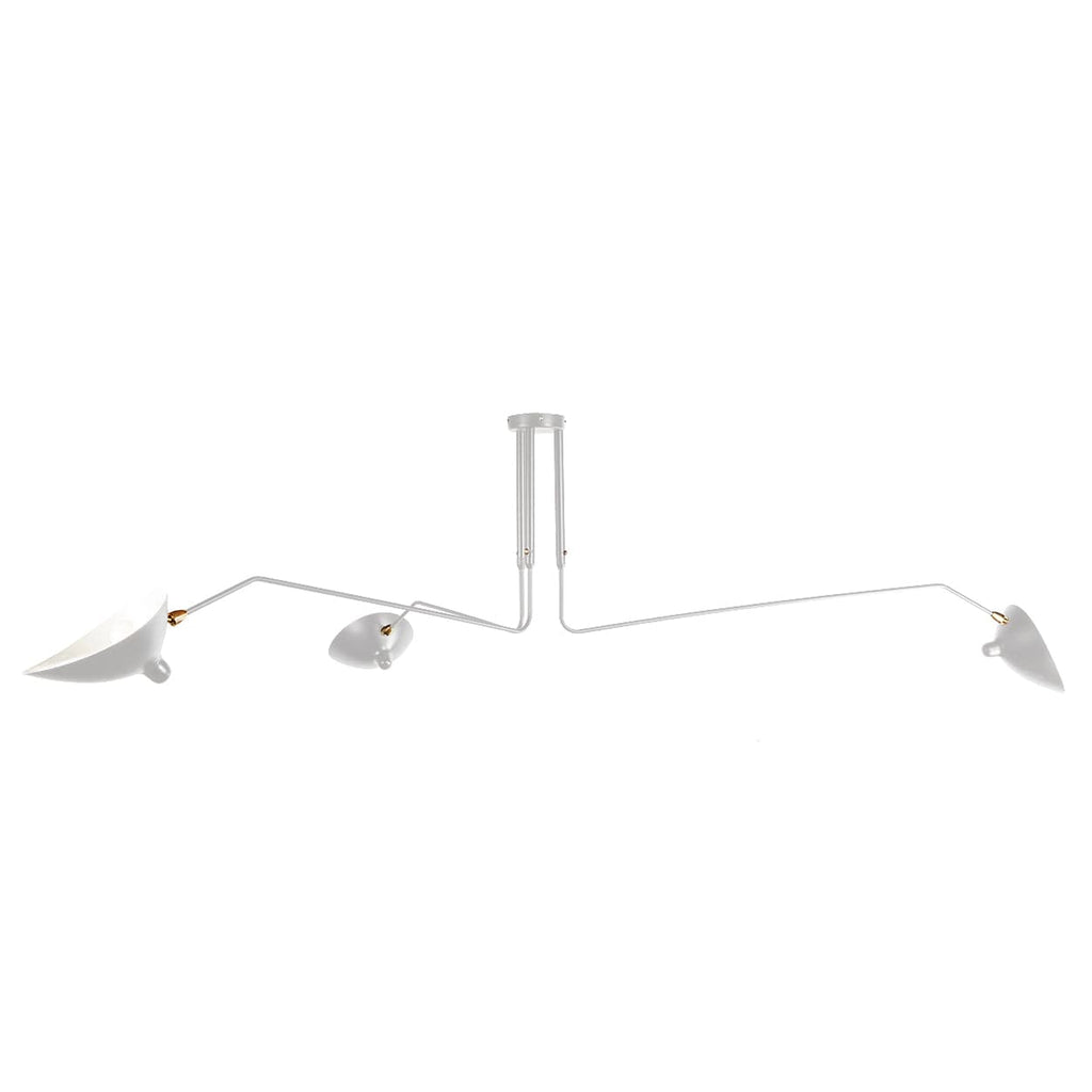 Mid-Century Modern Reproduction Three-Arm MCL-R3 Ceiling Lamp - Black Inspired by Serge Mouille