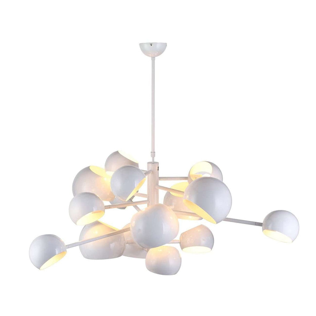 Modern Stellae Chandelier - White-France & Son-LBC074WHT-Chandeliers-1-France and Son