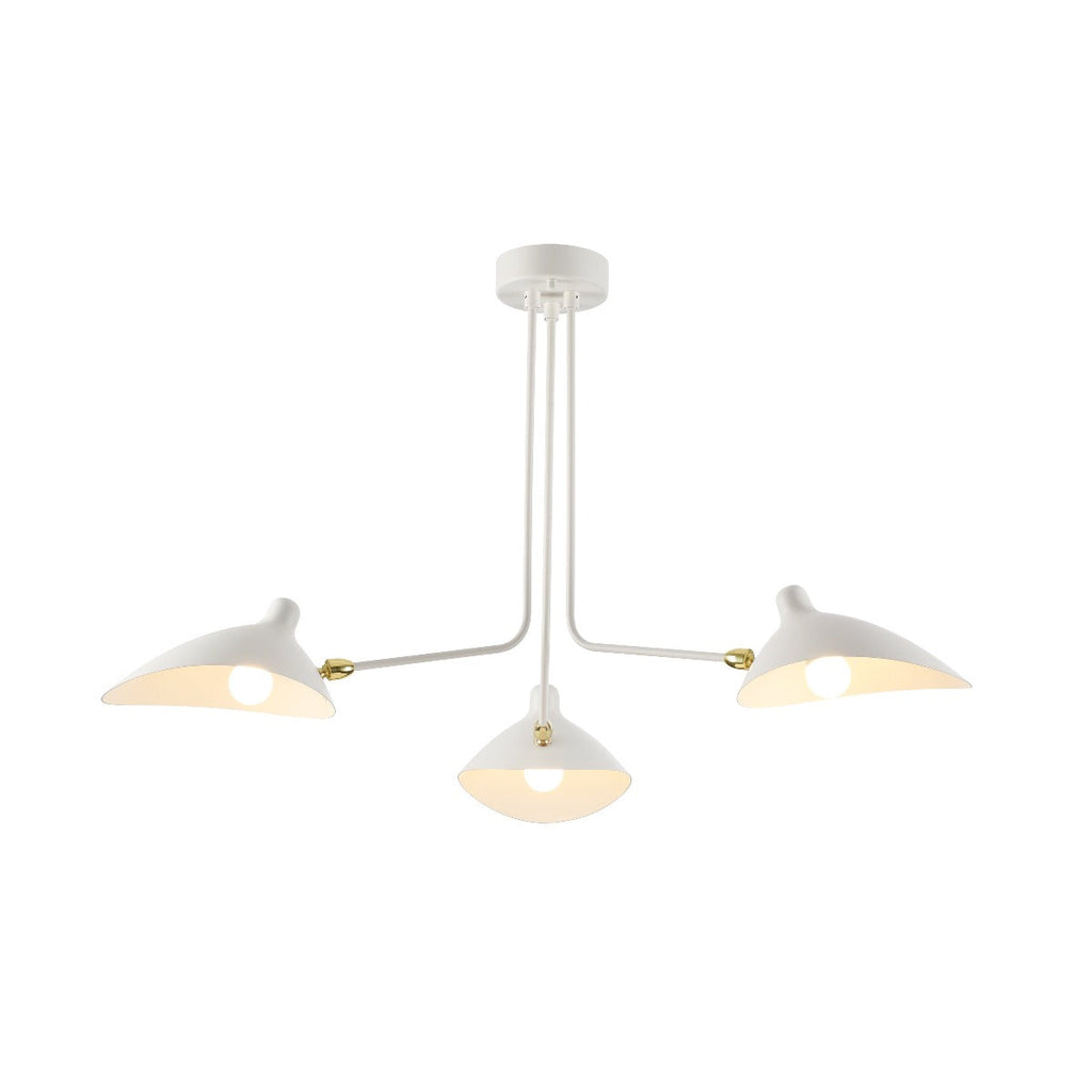 Three-Arm MCL-R3 Ceiling Lamp - Classic-France & Son-LBC092BLK3-ChandeliersBlack-1-France and Son
