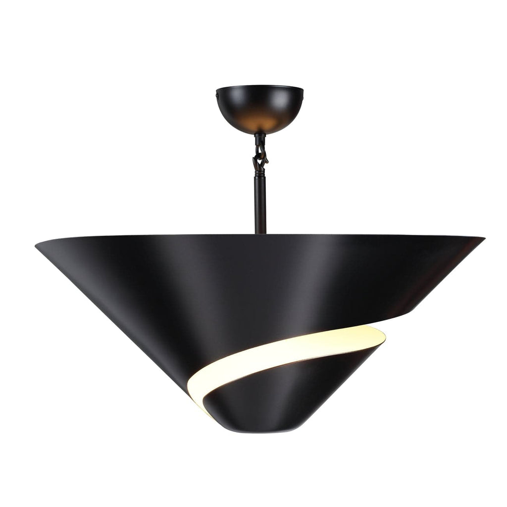 Serge Mouille Shell Ceiling Lamp-France & Son-LBC122BLK-Flush MountsBlack-1-France and Son