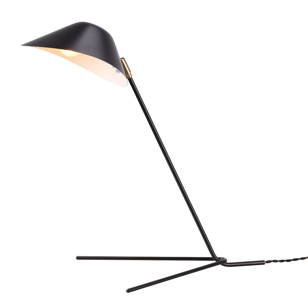 Serge Mouille Table Lamp-France & Son-LBT094BLK-Table LampsBlack-1-France and Son