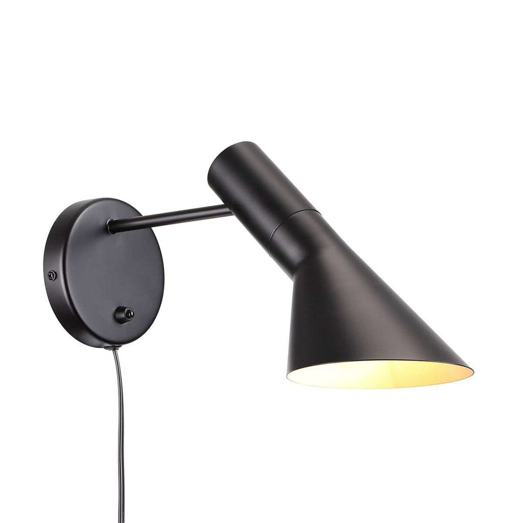 AJ Wall Sconce - Black-France & Son-LBW002BLACK-Wall Lighting-3-France and Son
