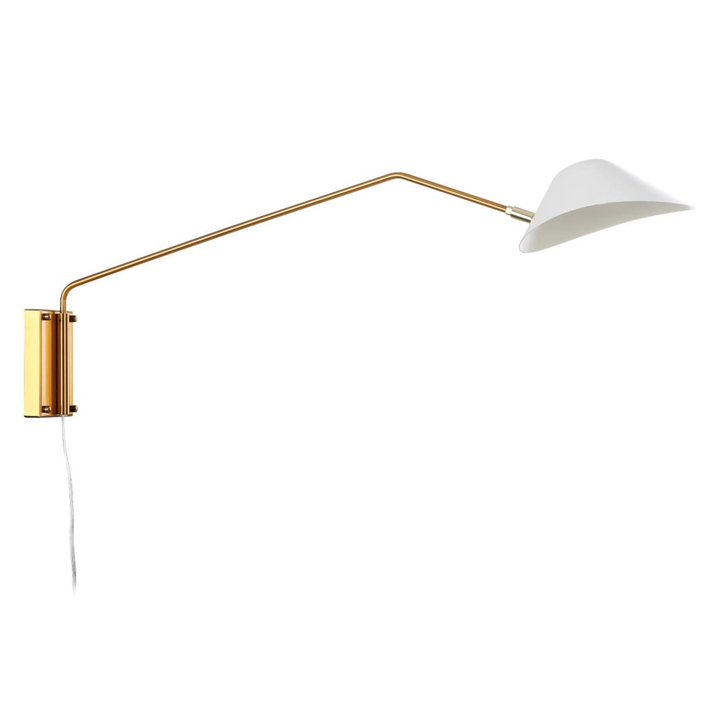 Mid Century Chapeau Long Rotating Wall Sconce-France & Son-LBW094CBLK-Wall LightingBlack-1-France and Son