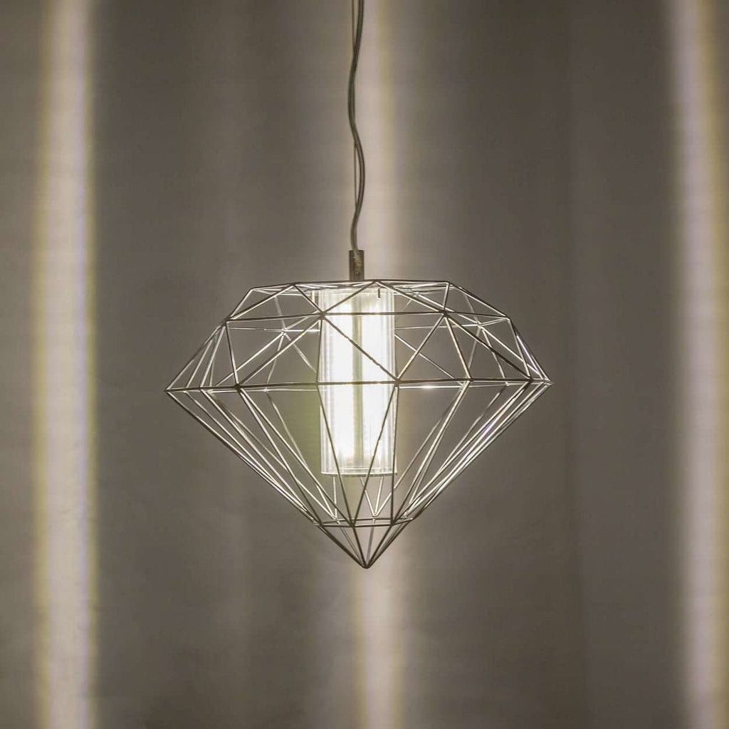 Modern Led Diamond Ceiling Lamp-France & Son-LM3803PCHR-Pendants-1-France and Son