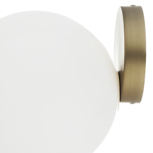 Brass Globe Wall Sconce-France & Son-LM563WBRSWHT-Wall Lighting-1-France and Son