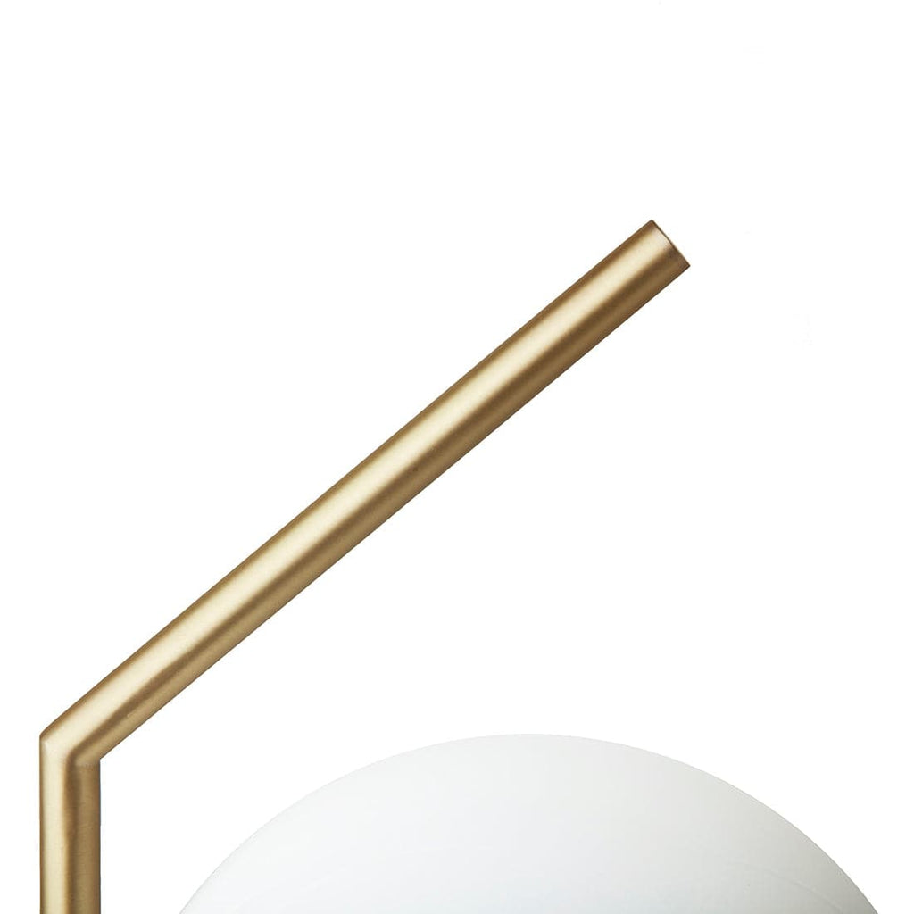 Modern Brass Ball Table Lamp - Low-France & Son-LM564TBRSWHT-Table LampsBrass-1-France and Son