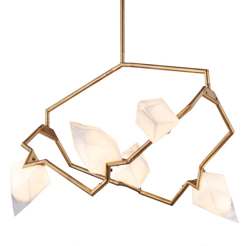 Modern Geode Chandelier-France & Son-LM9195PBRS-Chandeliers-1-France and Son