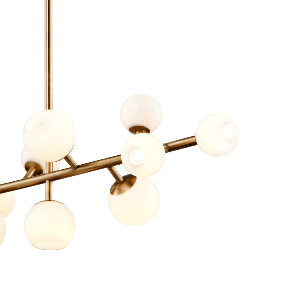 Vaccinium Branching Globe Linear Chandelier-France & Son-LM9811PBRS-Chandeliers-1-France and Son