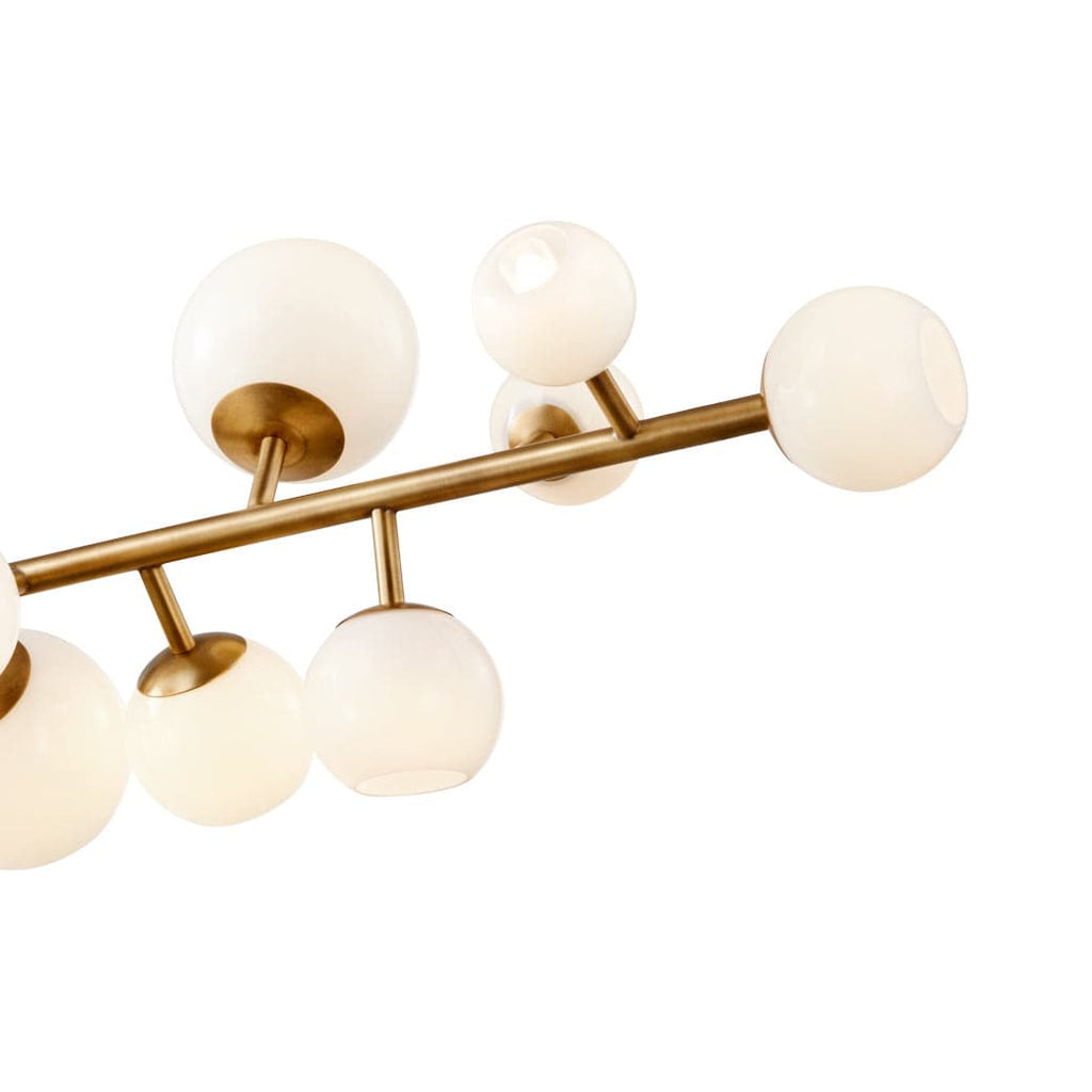 Vaccinium Branching Globe Linear Chandelier - Large-France & Son-LM9814PBRS-Chandeliers-1-France and Son